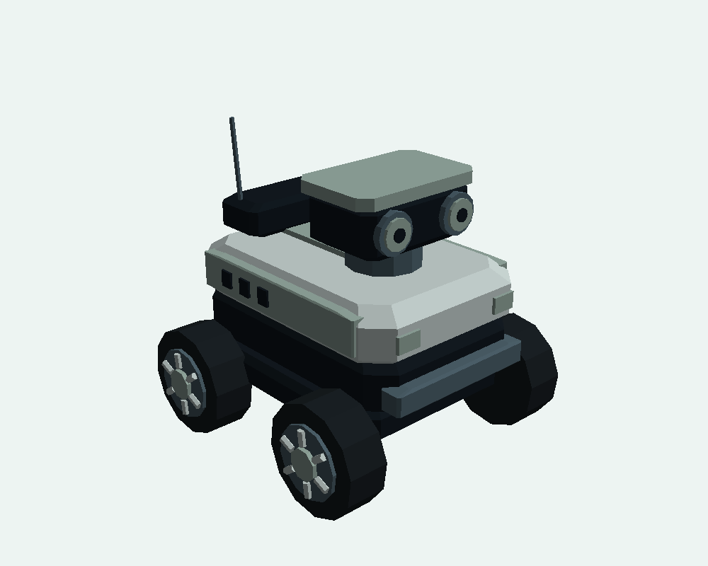 YiQun scout model with four wheels and a binocular camera housing